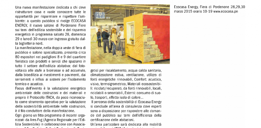 (Rassegna stampa) In arrivo la fiera green